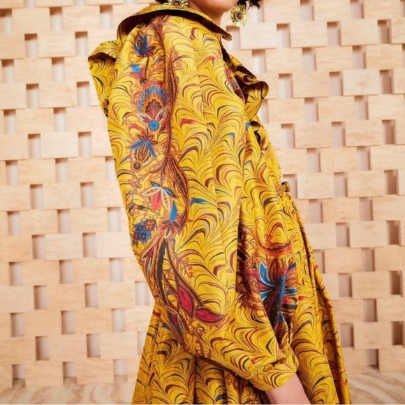 Ulla Johnson Rosina Ruffled Midi Dress in Tiger Eye Size 2 - Picture 16 of 16